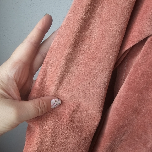 Brandon Thomas Womens M medium 100% Leather Blouse Button Shirt Pink‎ Western - Picture 11 of 16